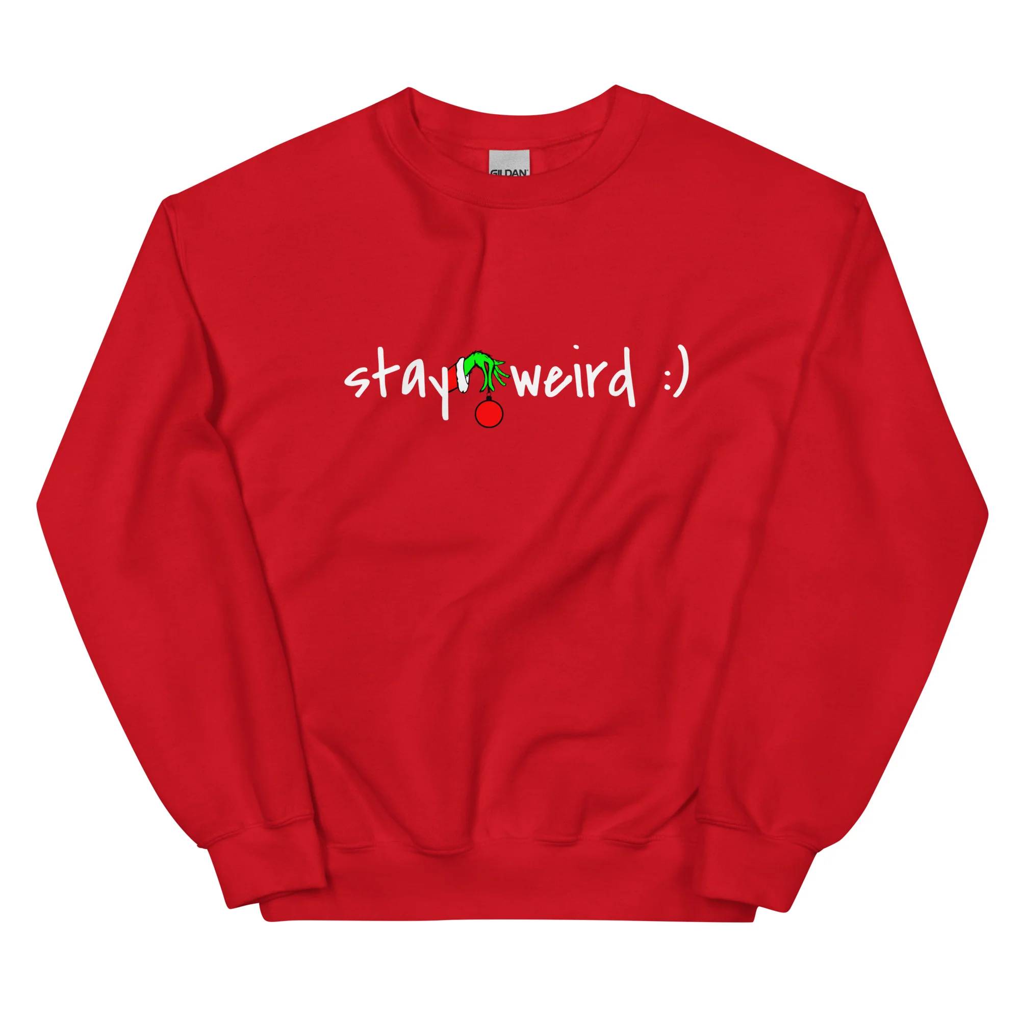 Stay Weird :) Grinch Ornament